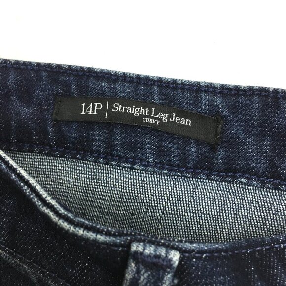 Talbots Women's Jeans Curvy Straight Leg Stretch Dark Wash size 14P length 28" - Picture 4 of 9